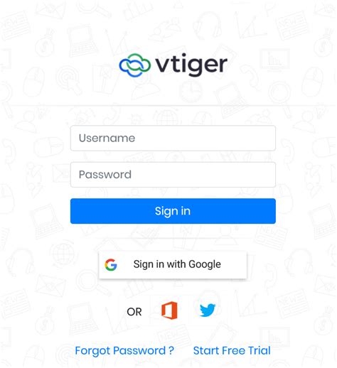 vtiger sign in.